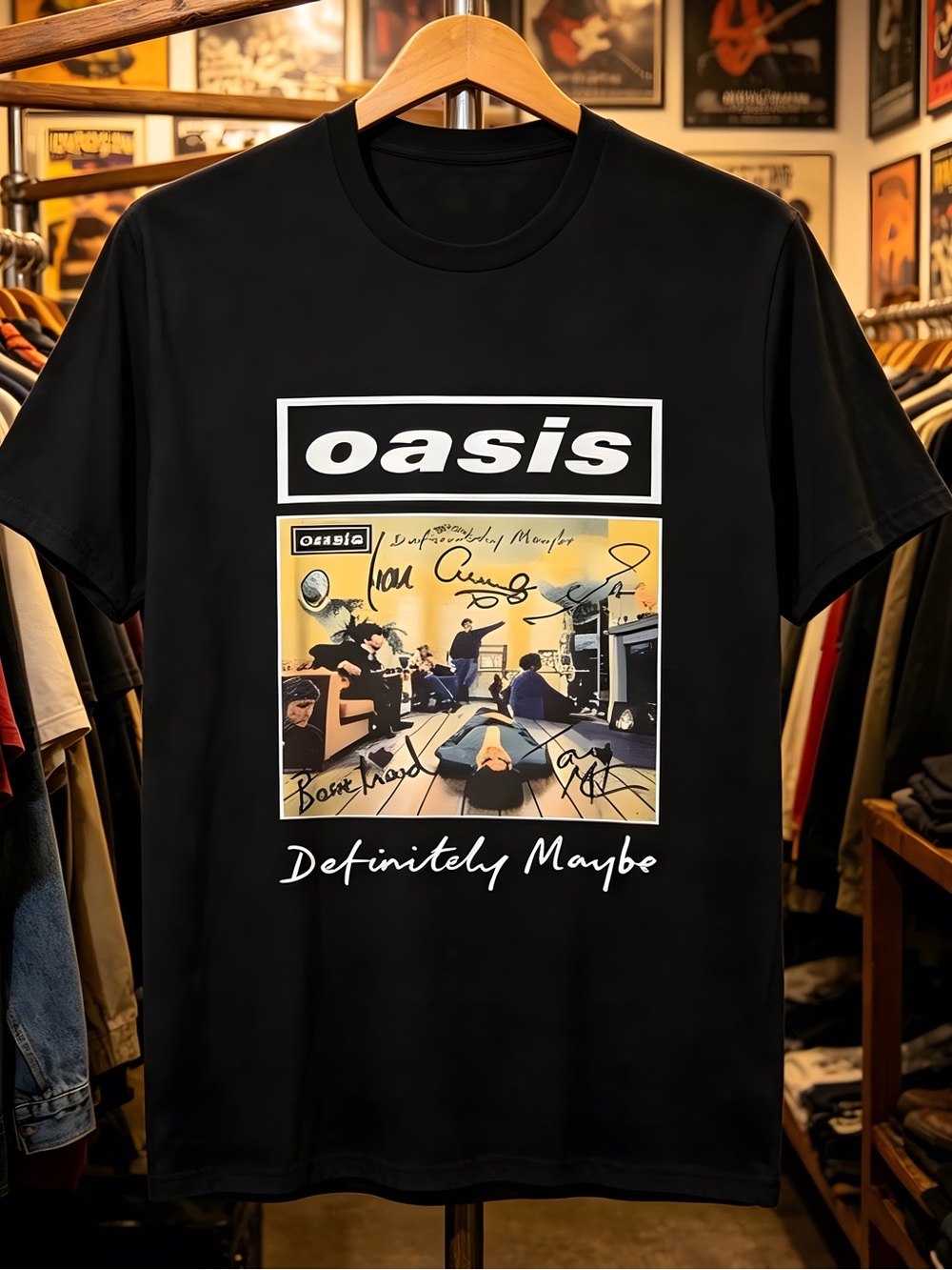 Oasis Vintage Shirt – 90s Rock Band Tee – Retro Britpop Classic Unisex Shirt 90